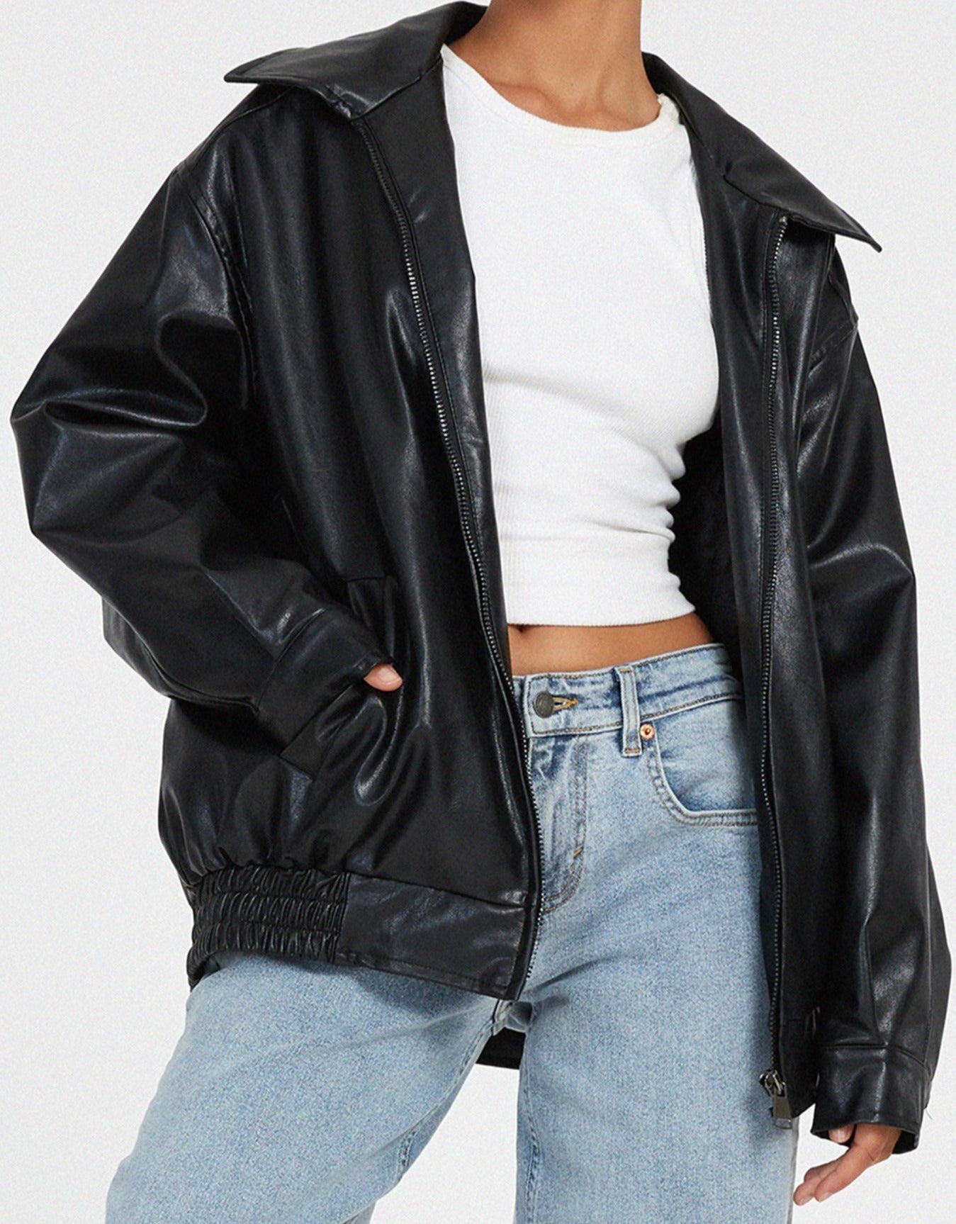 Luvo | Veste en Cuir pour Femme – Modèle Oversize et Ample