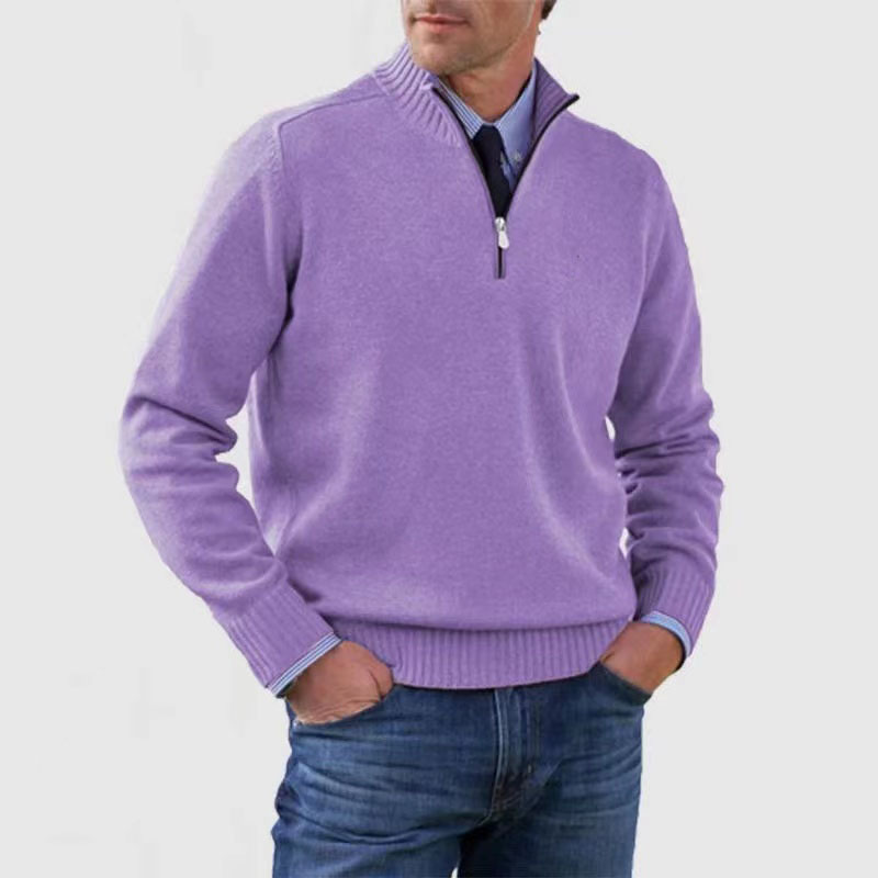 Luvo | Pull pour Homme – Demi-Fermeture Éclair et Manches Longues