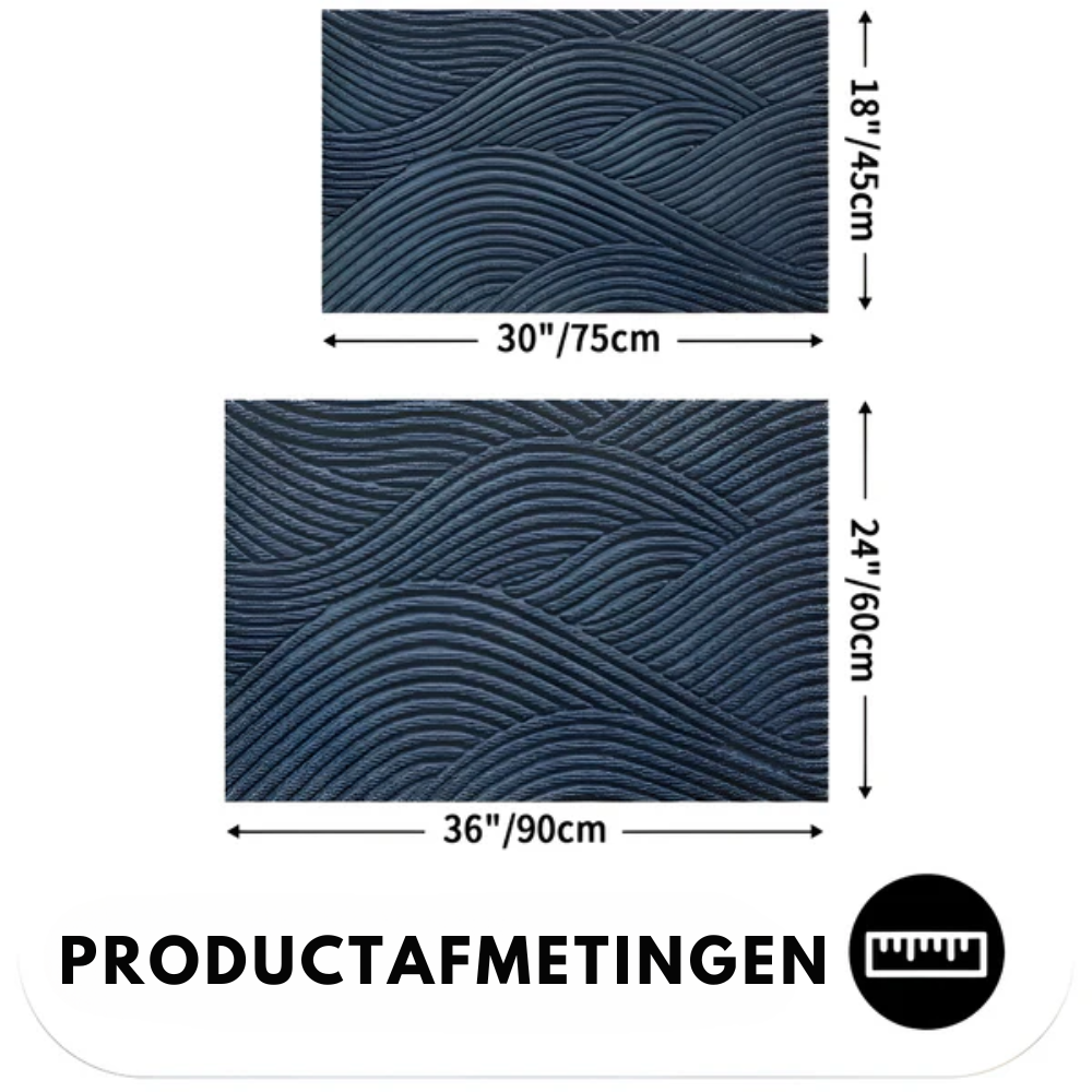 Luvo | Rectangular Non-Slip Doormat with Geometric Pattern