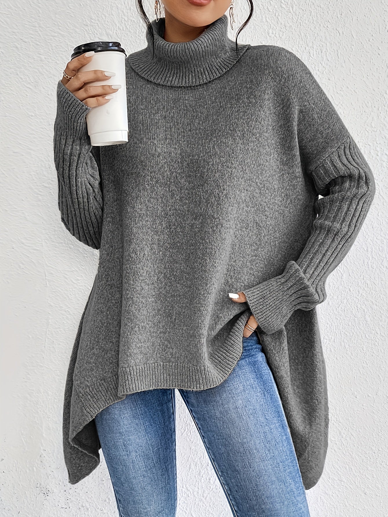Luvo | Pull à Col Roulé pour Femme – Coupe Oversize