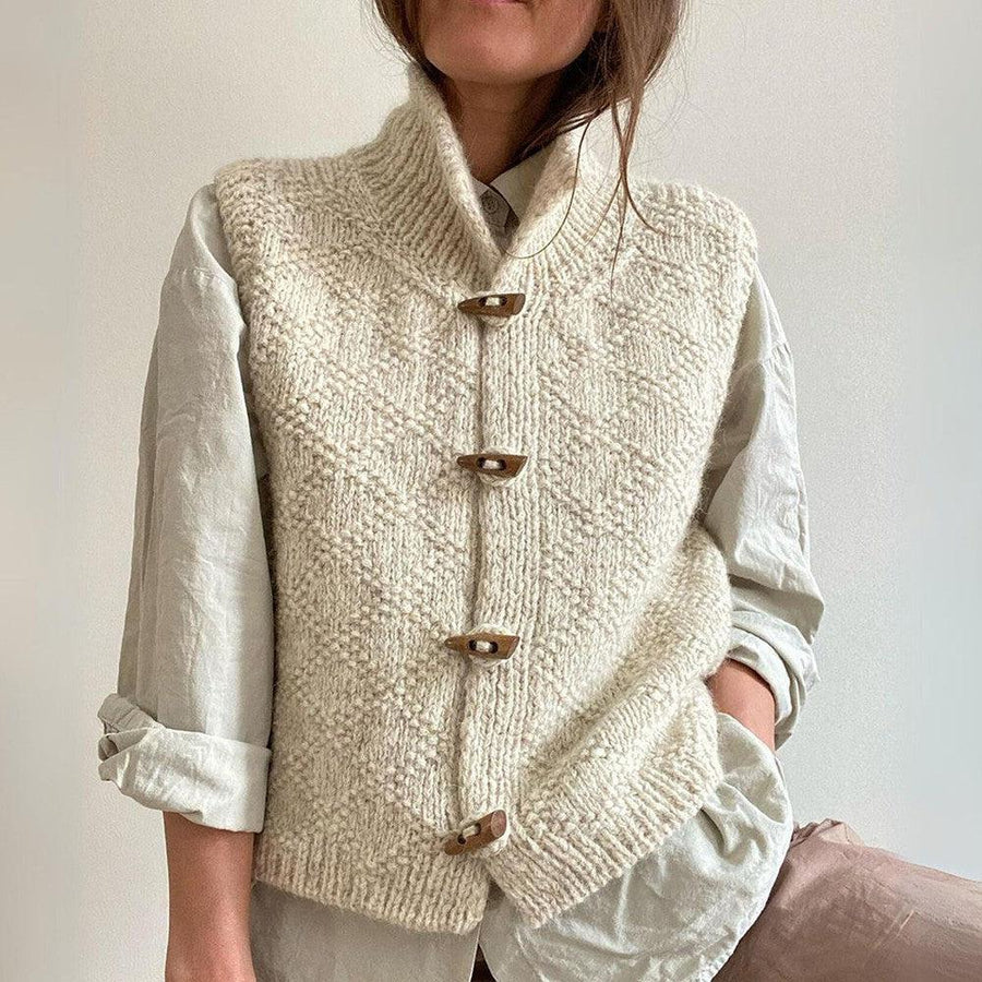 Luvo | Gilet en Maille Stylé pour Femme – Court