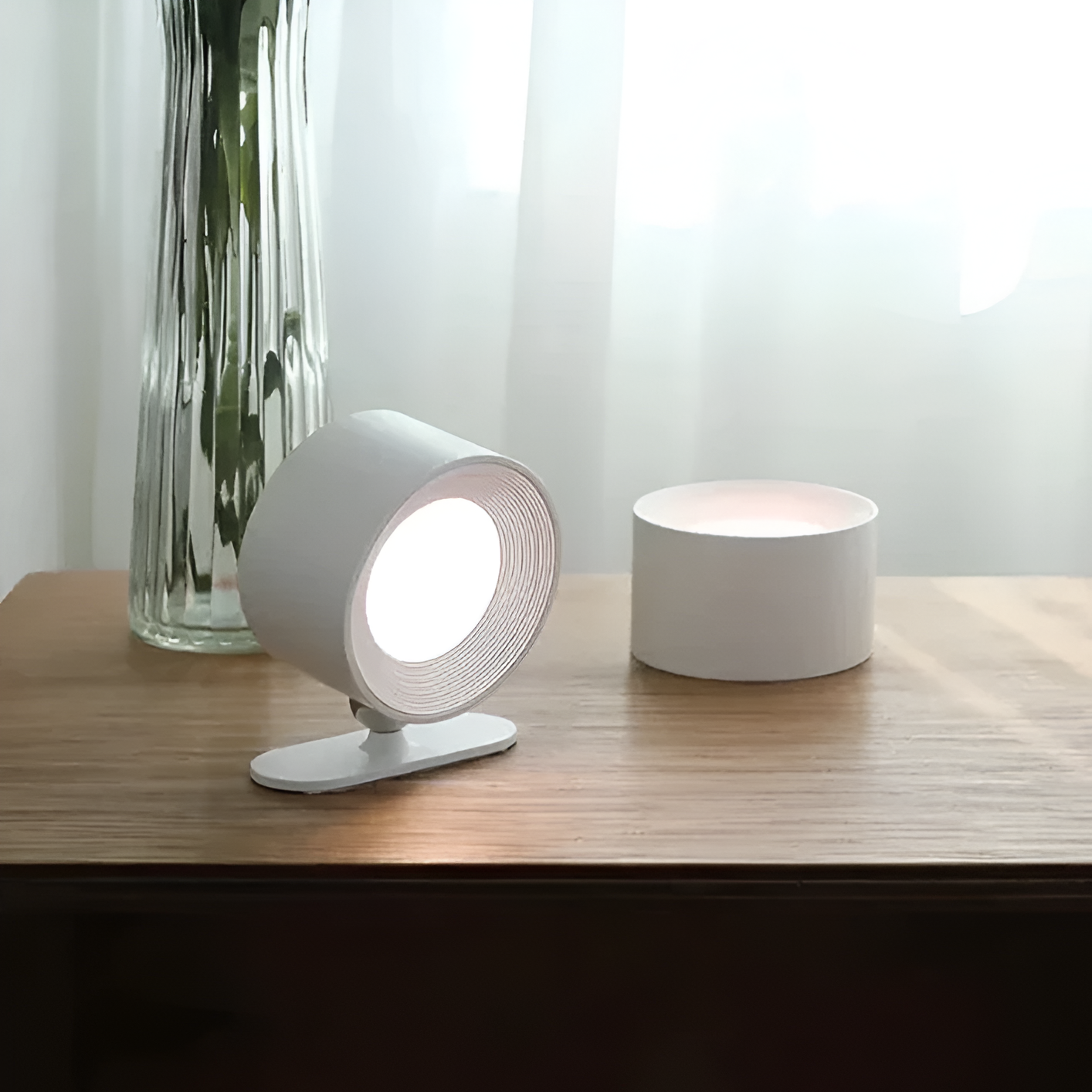 Luvo | Applique Murale LED à Commande Tactile 360° – Sans Fil & Rechargeable par USB
