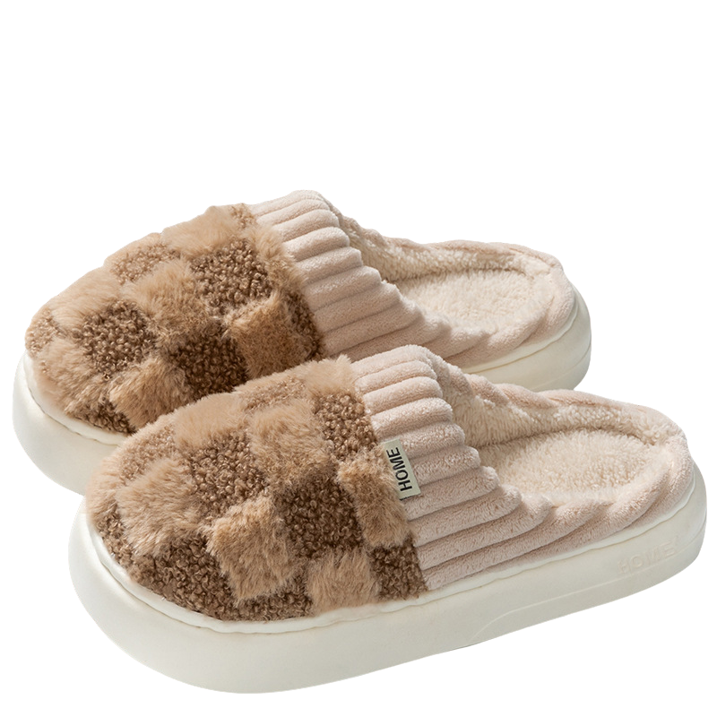 Luvo | Chaussons Unisexe Douillets – Motif à Carreaux