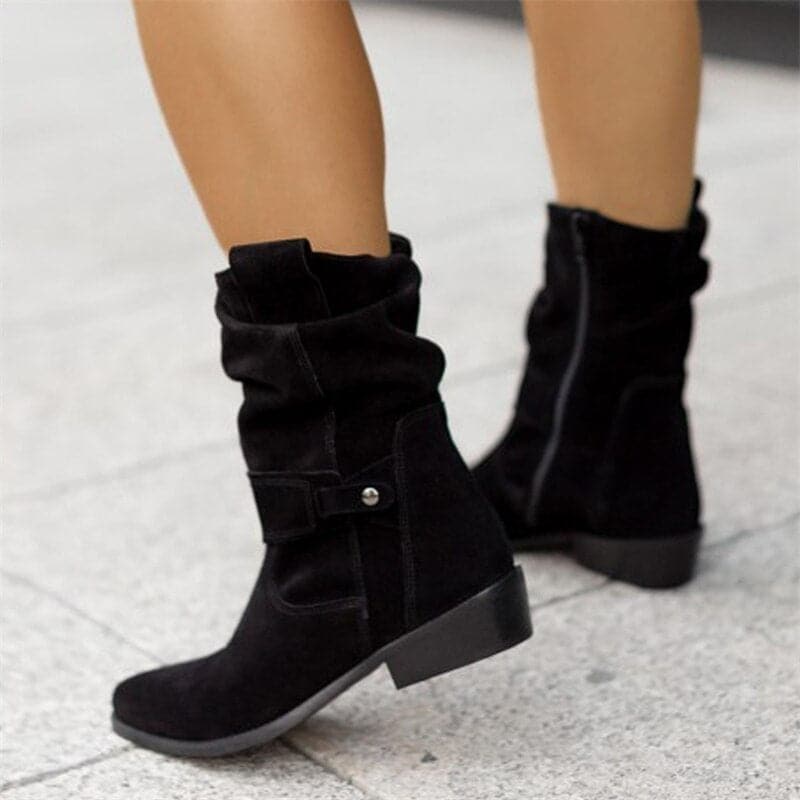Luvo | Bottes pour Femme – Tige Large et Boucles Décoratives