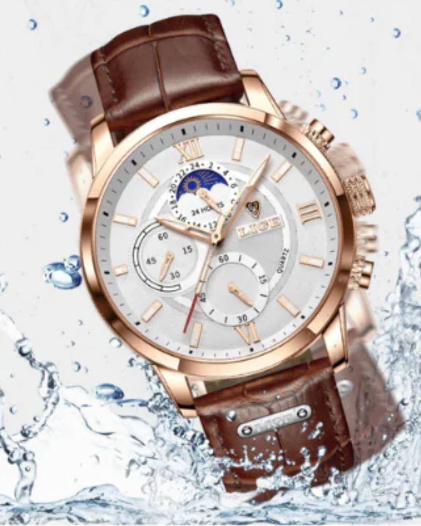 Luvo | Montre Classique Résistante à l'Eau pour Homme
