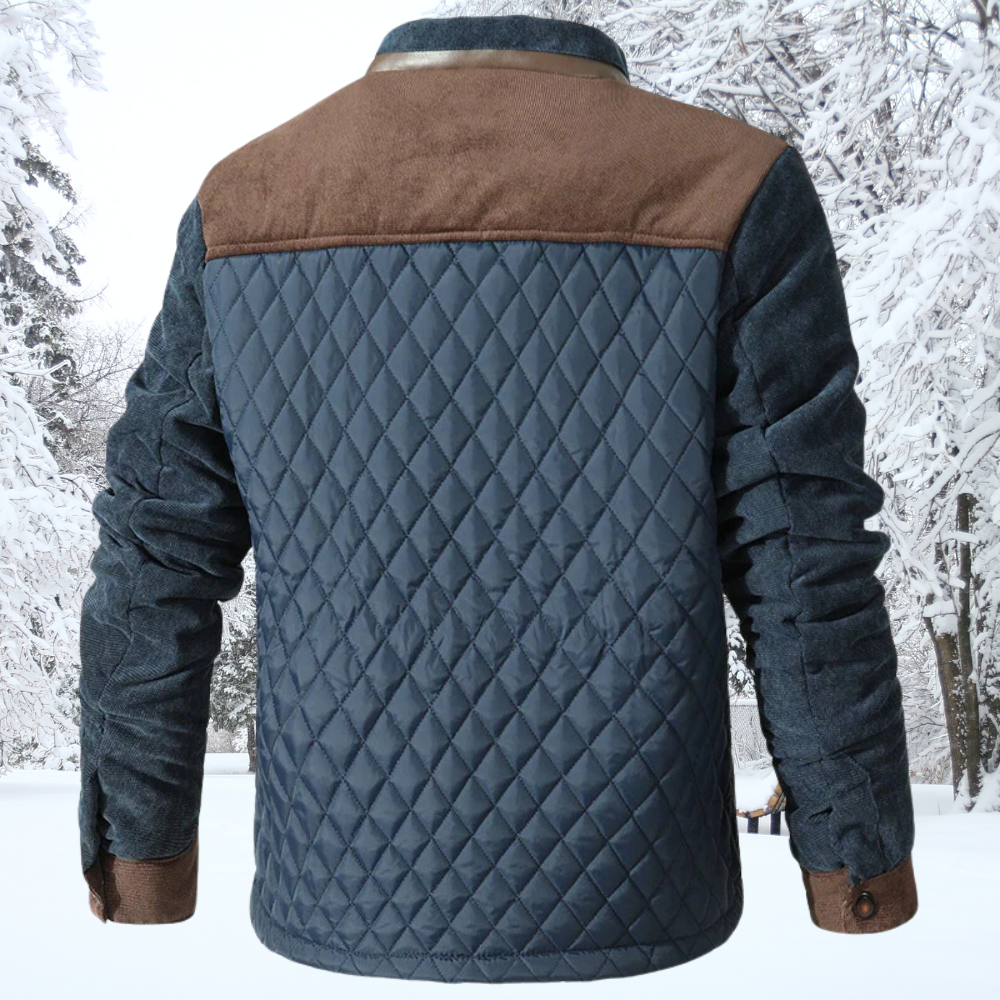 Luvo | Quilted Jacket for Men – Regular Fit with Diamond Pattern
