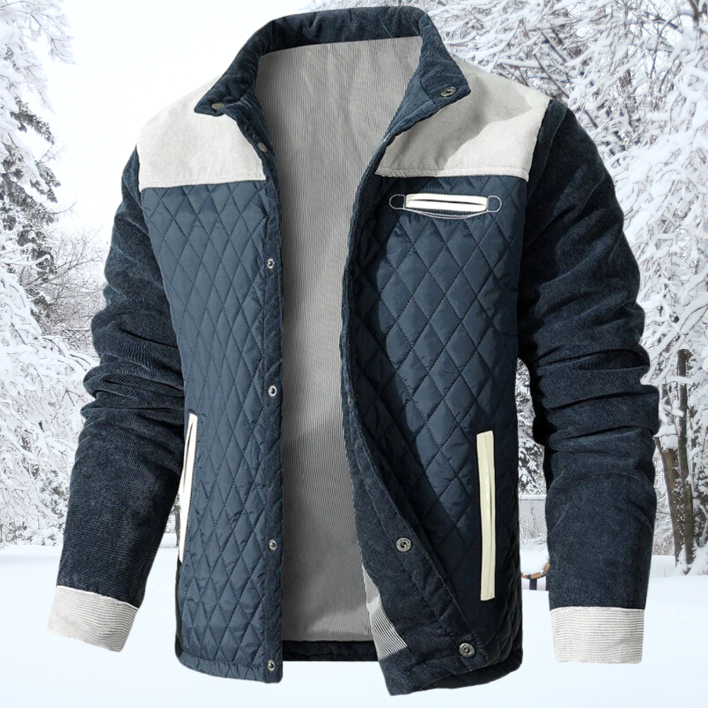 Luvo | Quilted Jacket for Men – Regular Fit with Diamond Pattern
