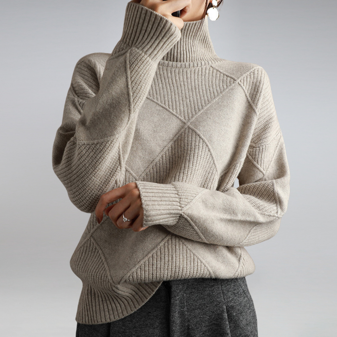 Luvo | Pull Doux à Col Roulé pour Femme – Pour l’Automne et l’Hiver