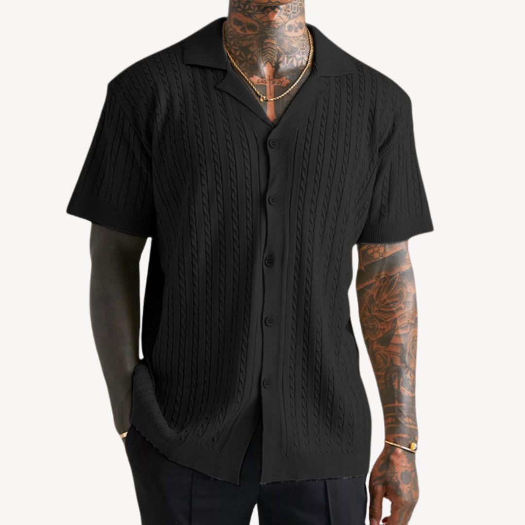 Luvo | Polo en Tricot à Boutons Pour Hommes - Manches courtes