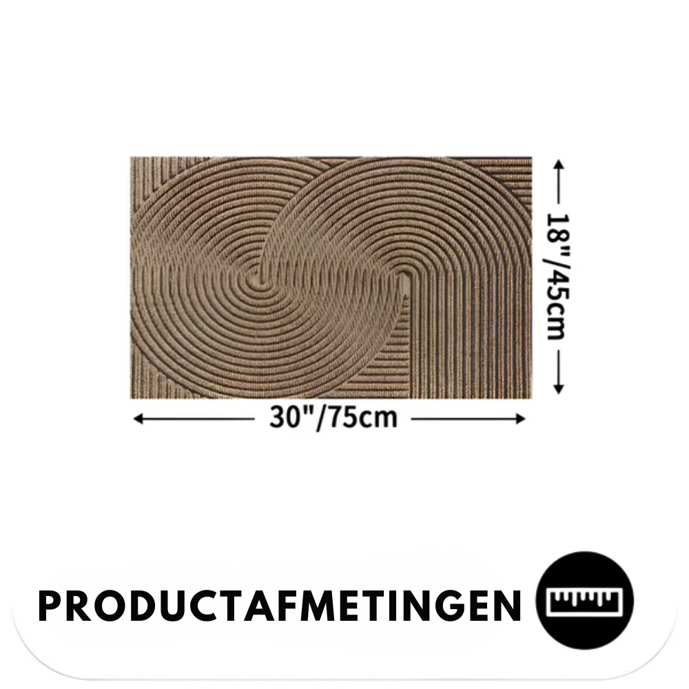 Luvo | Rectangular Non-Slip Doormat with Geometric Pattern