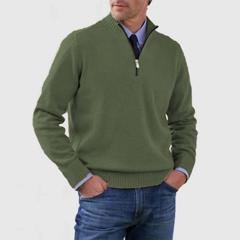 Luvo | Pull pour Homme – Demi-Fermeture Éclair et Manches Longues