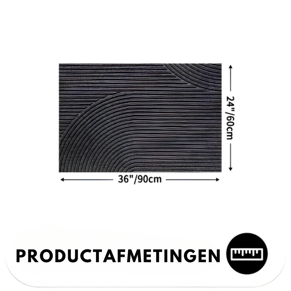 Luvo | Rectangular Non-Slip Doormat with Geometric Pattern