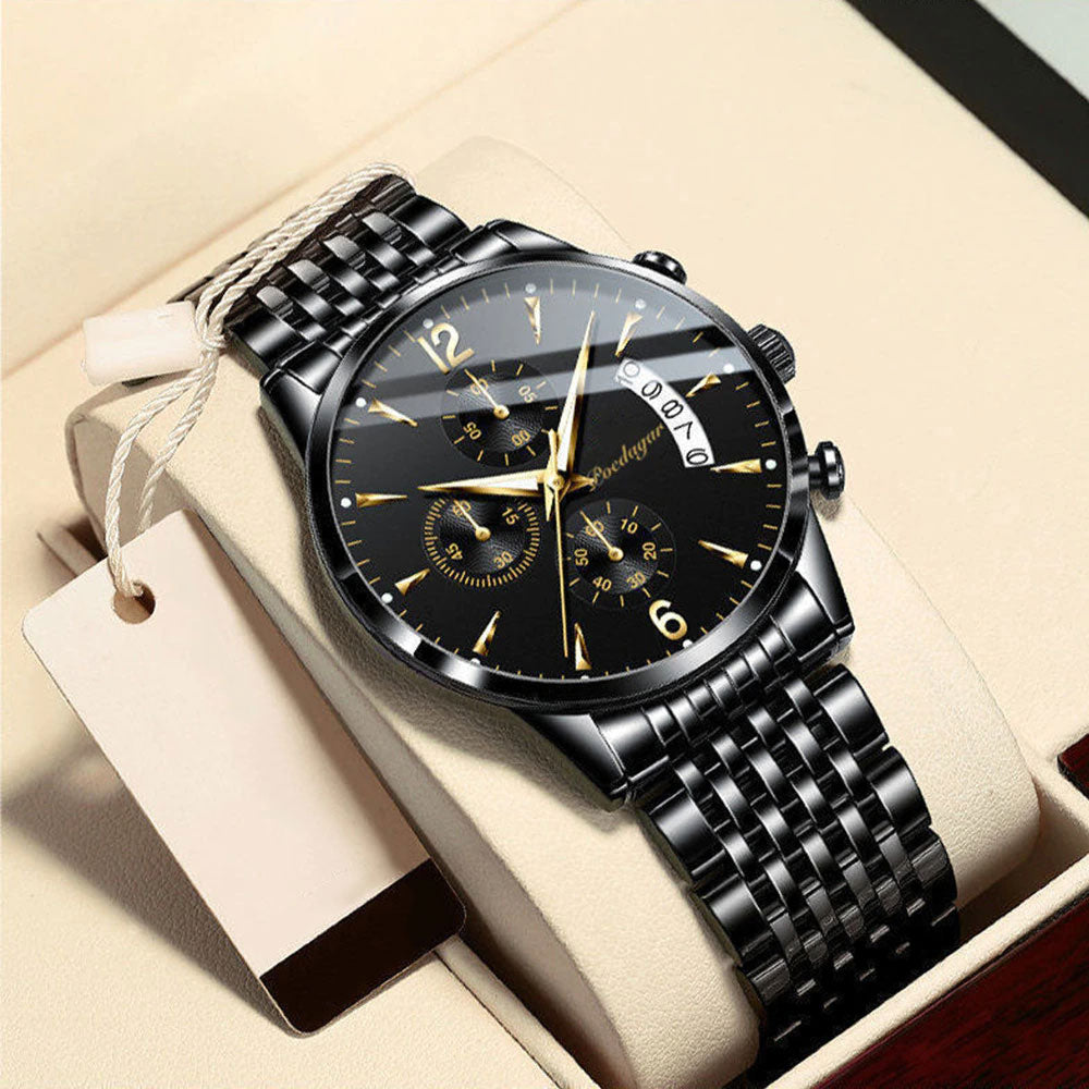 Luvo | Montre Élégante pour Homme avec Bracelet en Acier – Intemporelle et Raffinée