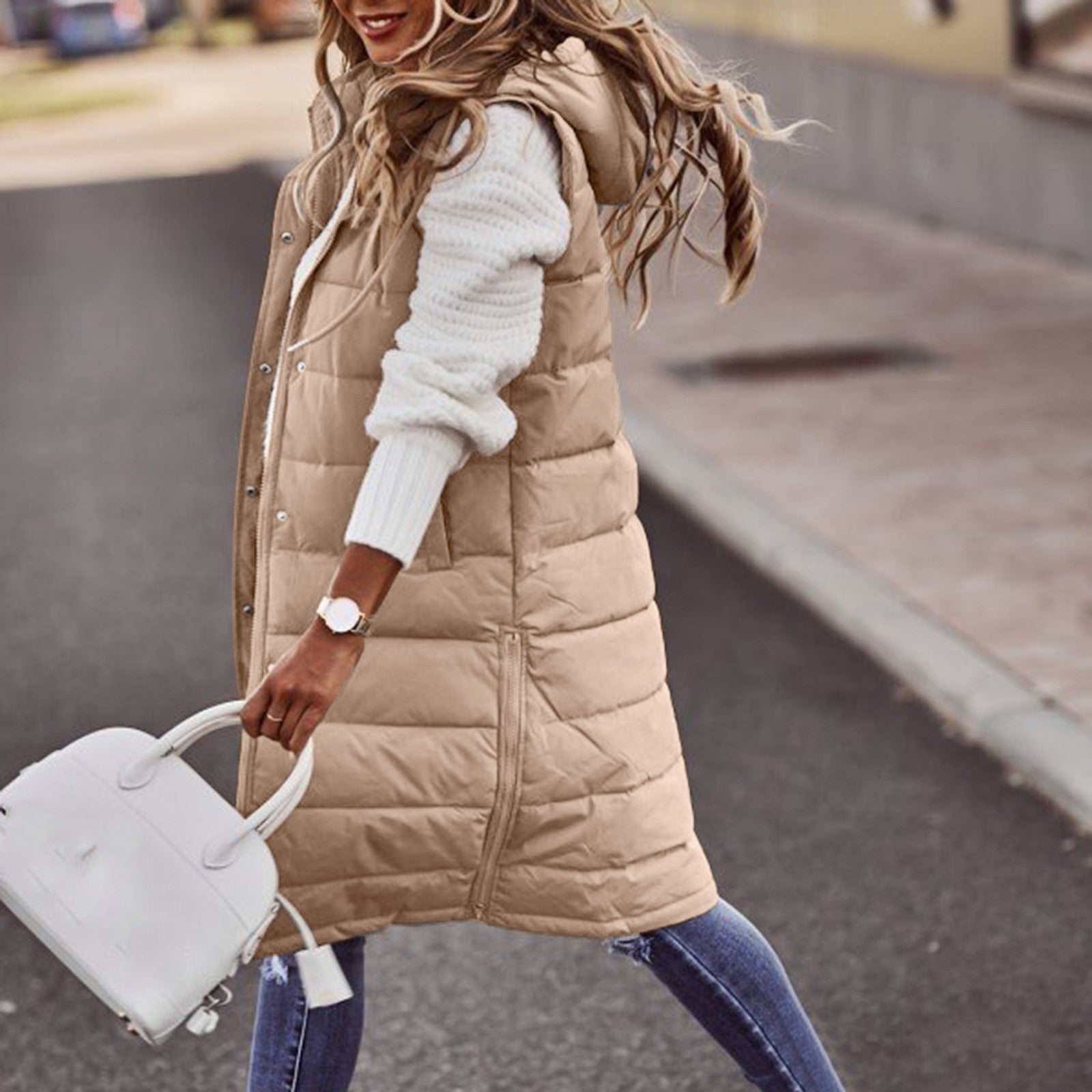 Luvo | Gilet Long et Chaud pour l’Hiver – Femme