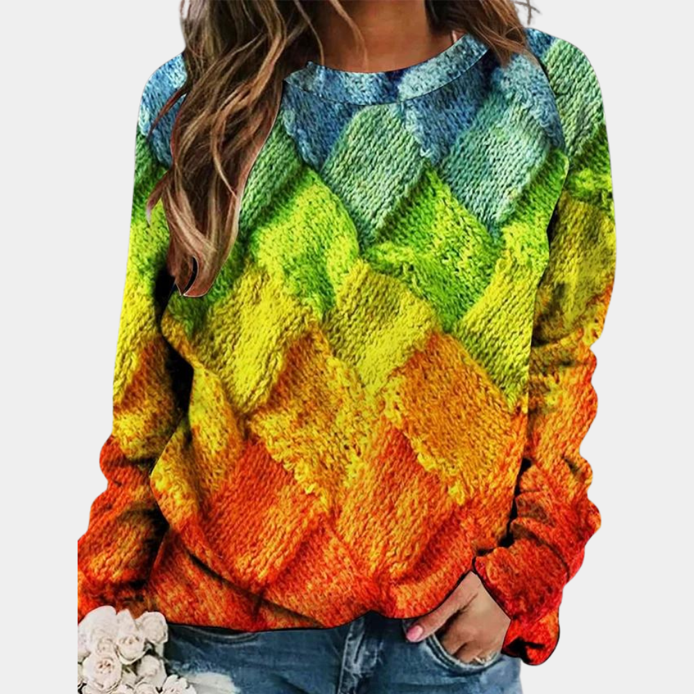 Luvo | Pull en Maille Coloré pour Femme – Style Décontracté