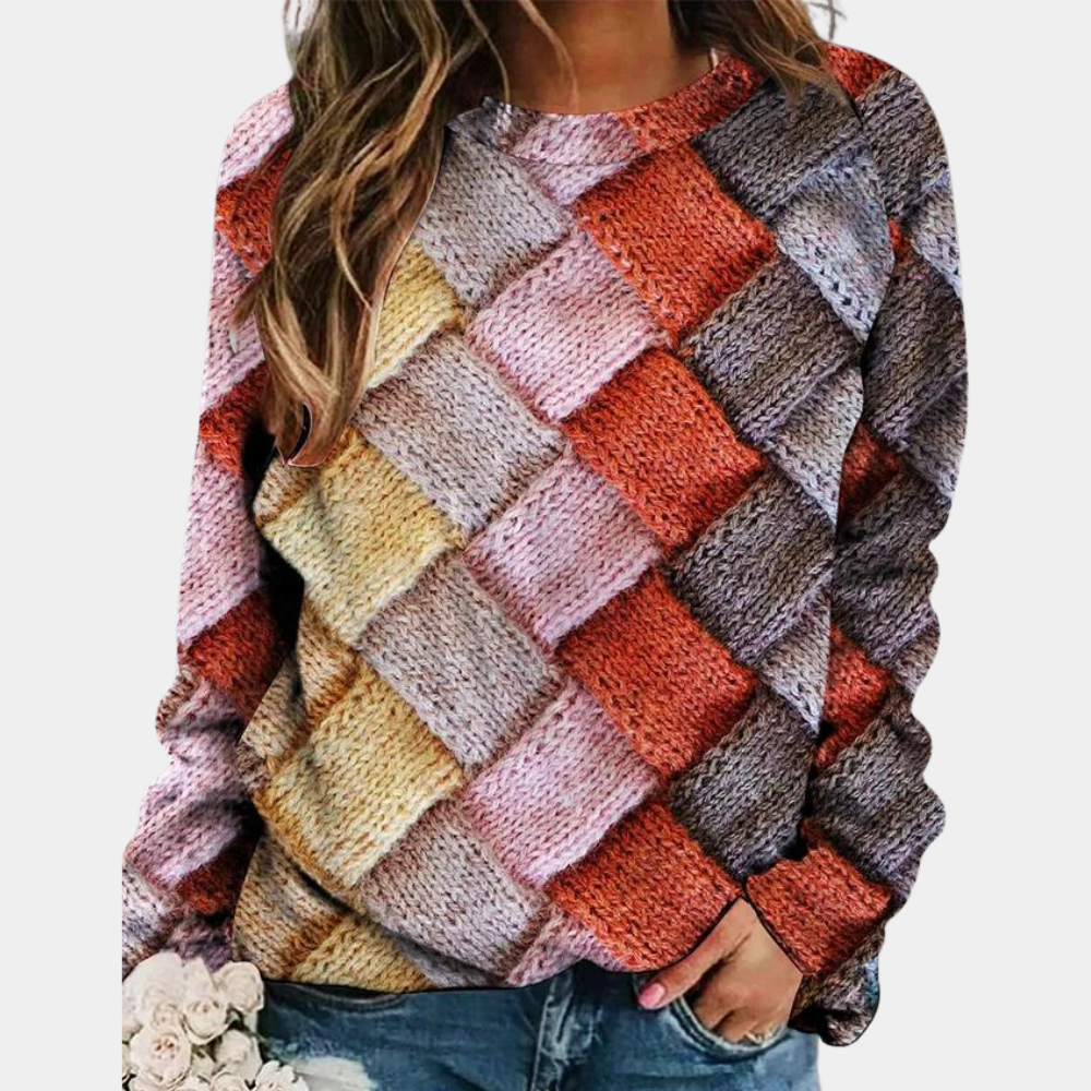 Luvo | Pull en Maille Coloré pour Femme – Style Décontracté