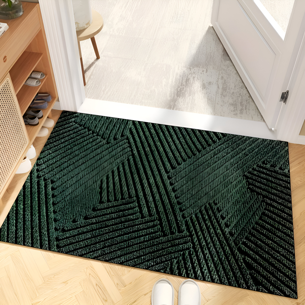 Luvo | Rectangular Non-Slip Doormat with Geometric Pattern