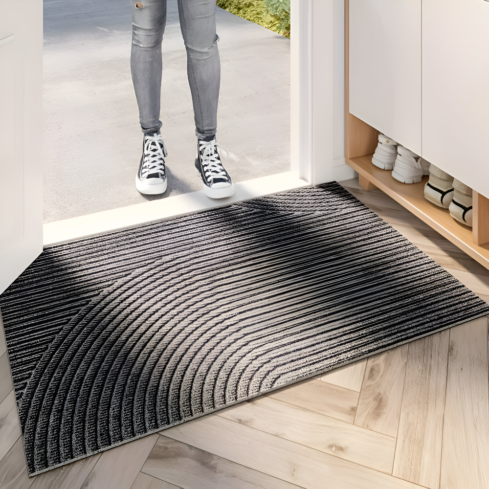Luvo | Rectangular Non-Slip Doormat with Geometric Pattern