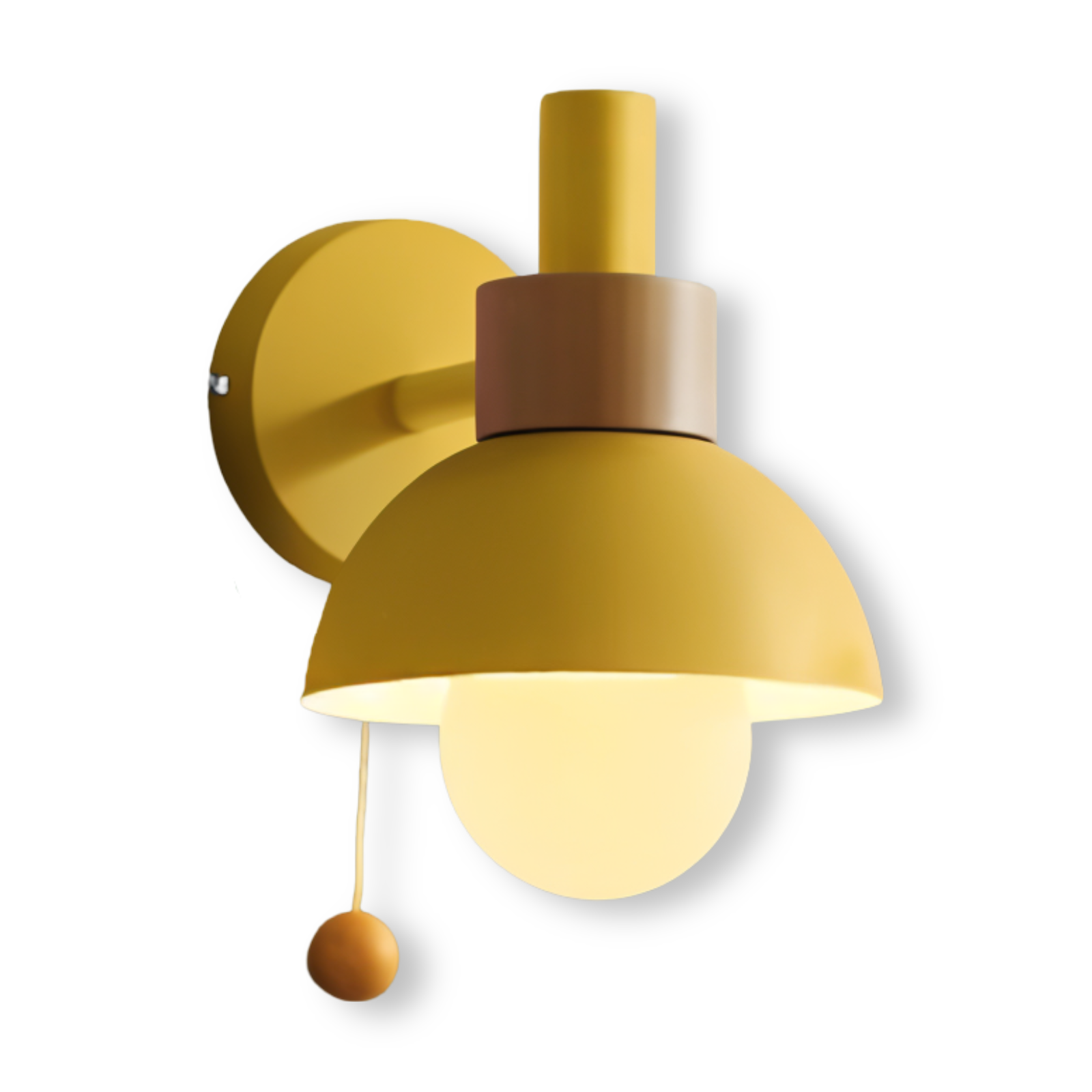 Luvo | Applique Murale PastelPop – Métal & Bois avec Interrupteur à Cordon