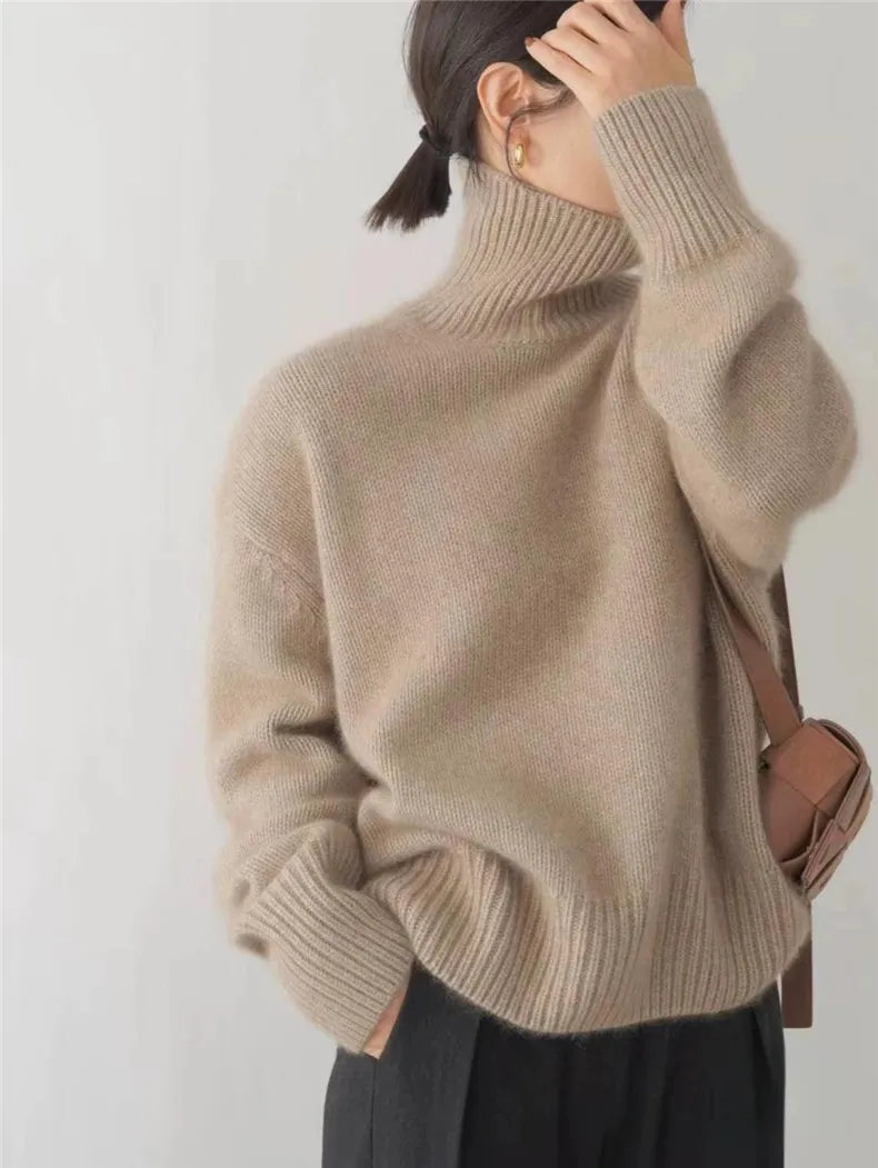 Luvo | Pull à col roulé côtelé et confortable