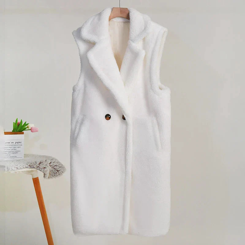 Luvo | Manteau Teddy sans Manches pour Femme – Chaud