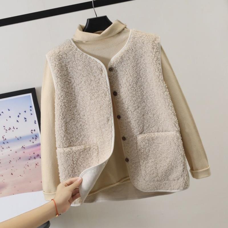 Luvo | Gilet Teddy Douillet pour Femme – Court