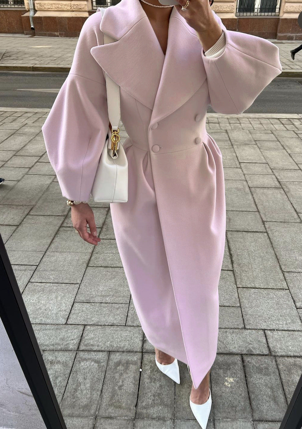 Luvo | Trench-coat long élégant pour femme avec col à revers