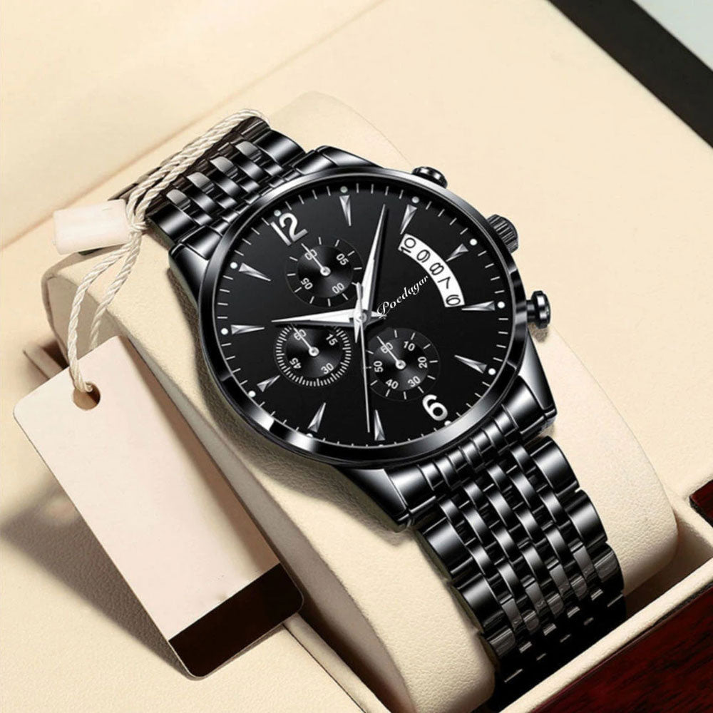 Luvo | Montre Élégante pour Homme avec Bracelet en Acier – Intemporelle et Raffinée