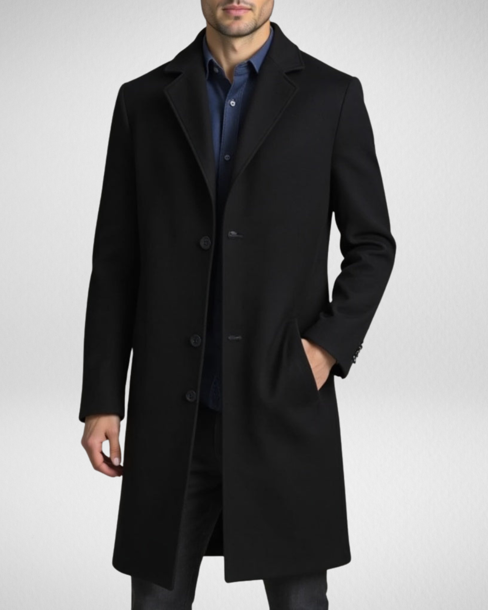Luvo | Manteau Long pour Homme - Manteau d’Hiver Doublure Chaude
