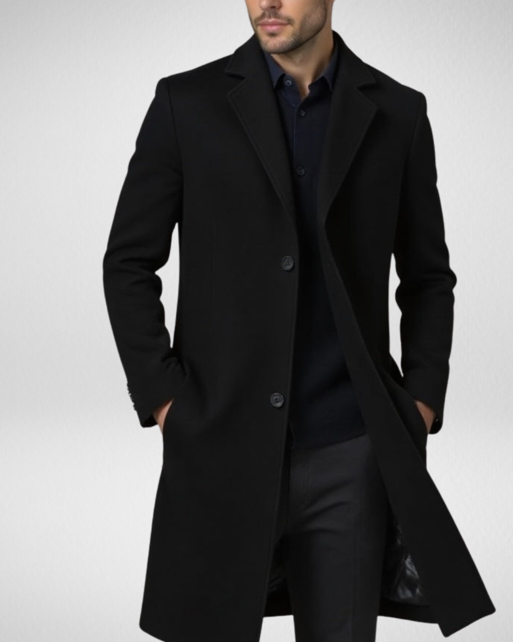Luvo | Manteau Long pour Homme - Manteau d’Hiver Doublure Chaude