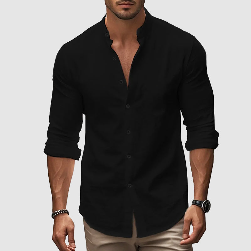 Luvo | Chemise en Lin d'Été – Style Décontracté Chic pour Homme