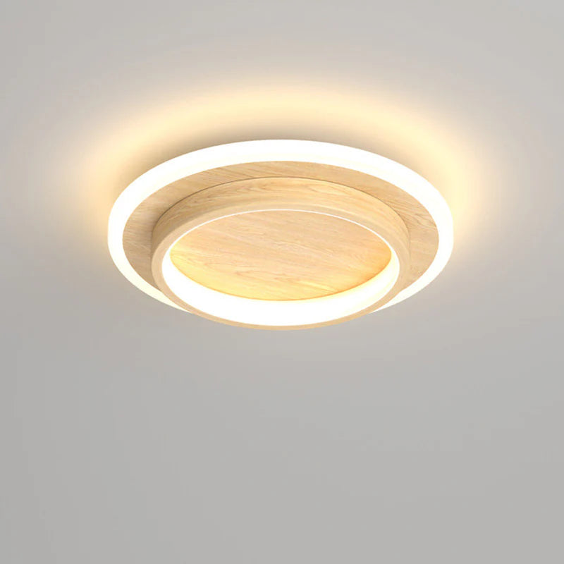 Luvo | Round Ceiling Light – Metal and Acrylic Ring Design