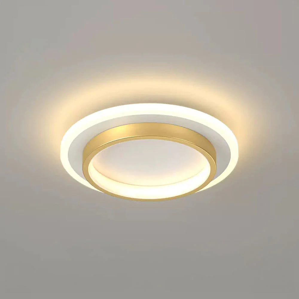 Luvo | Round Ceiling Light – Metal and Acrylic Ring Design
