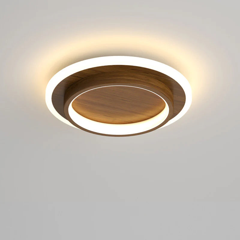 Luvo | Round Ceiling Light – Metal and Acrylic Ring Design