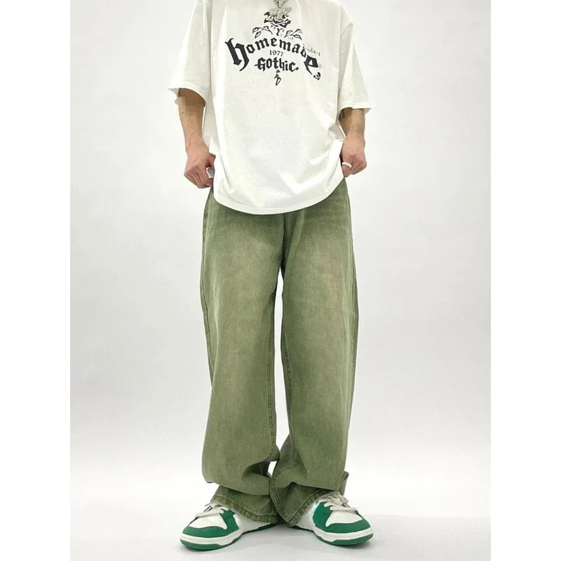 Luvo | Jean Baggy pour Homme - Vert