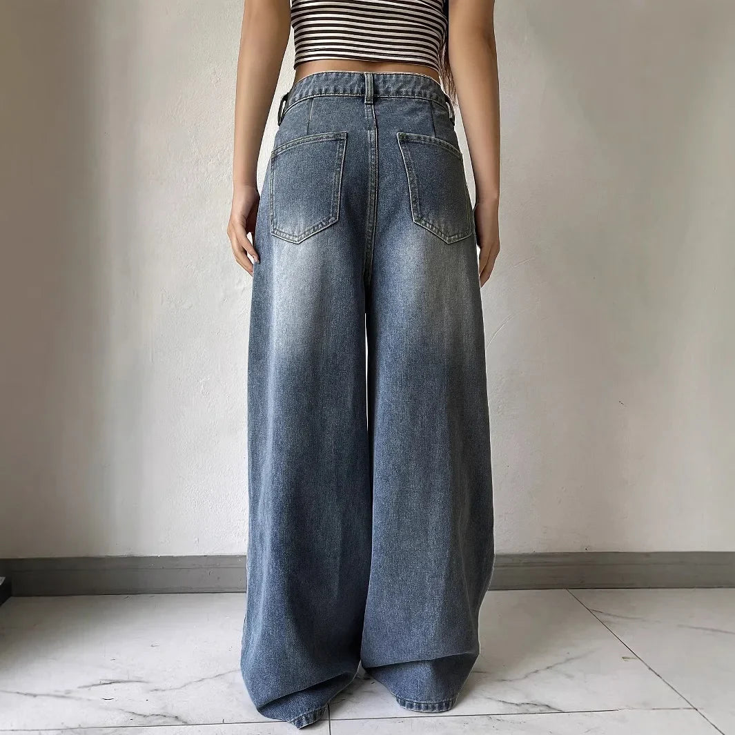 Luvo | Jean Baggy Tendance pour Femme - Jambes Larges