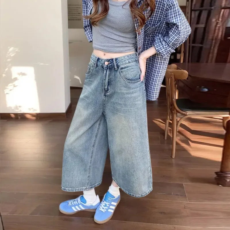 Luvo | Jean Baggy pour Femme à Taille Haute - Vintage