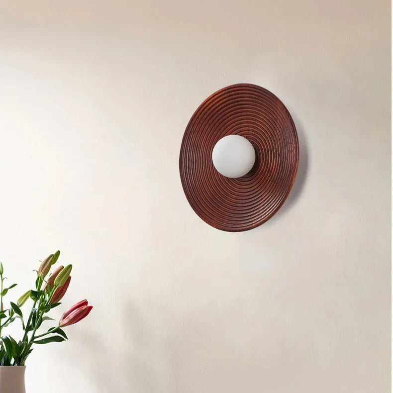 Luvo | Applique Murale Ronde en Bois – Style Scandinave
