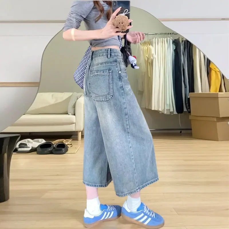 Luvo | Jean Baggy pour Femme à Taille Haute - Vintage