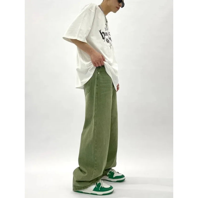 Luvo | Jean Baggy pour Homme - Vert