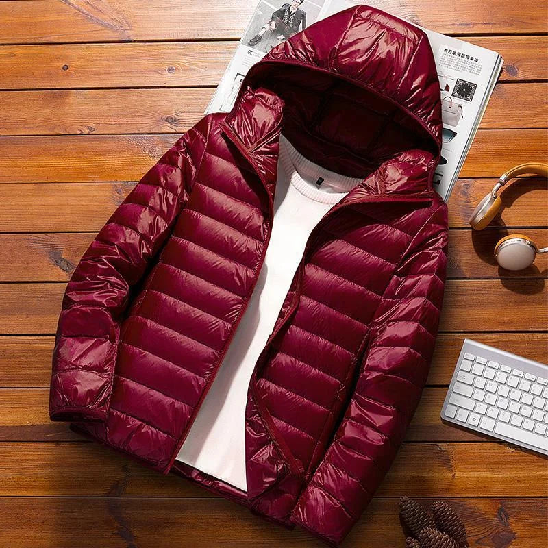Luvo | Veste d’hiver matelassée à capuche pour homme – Manches longues
