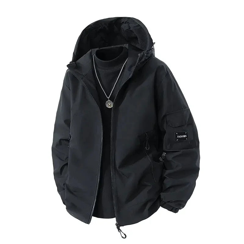 Luvo | Veste de Ski d’Hiver pour Homme avec Capuche – Grande Taille