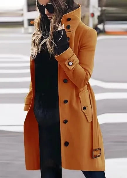 Luvo | Trenchcoat Long pour Femme – Avec Ceinture à la Taille