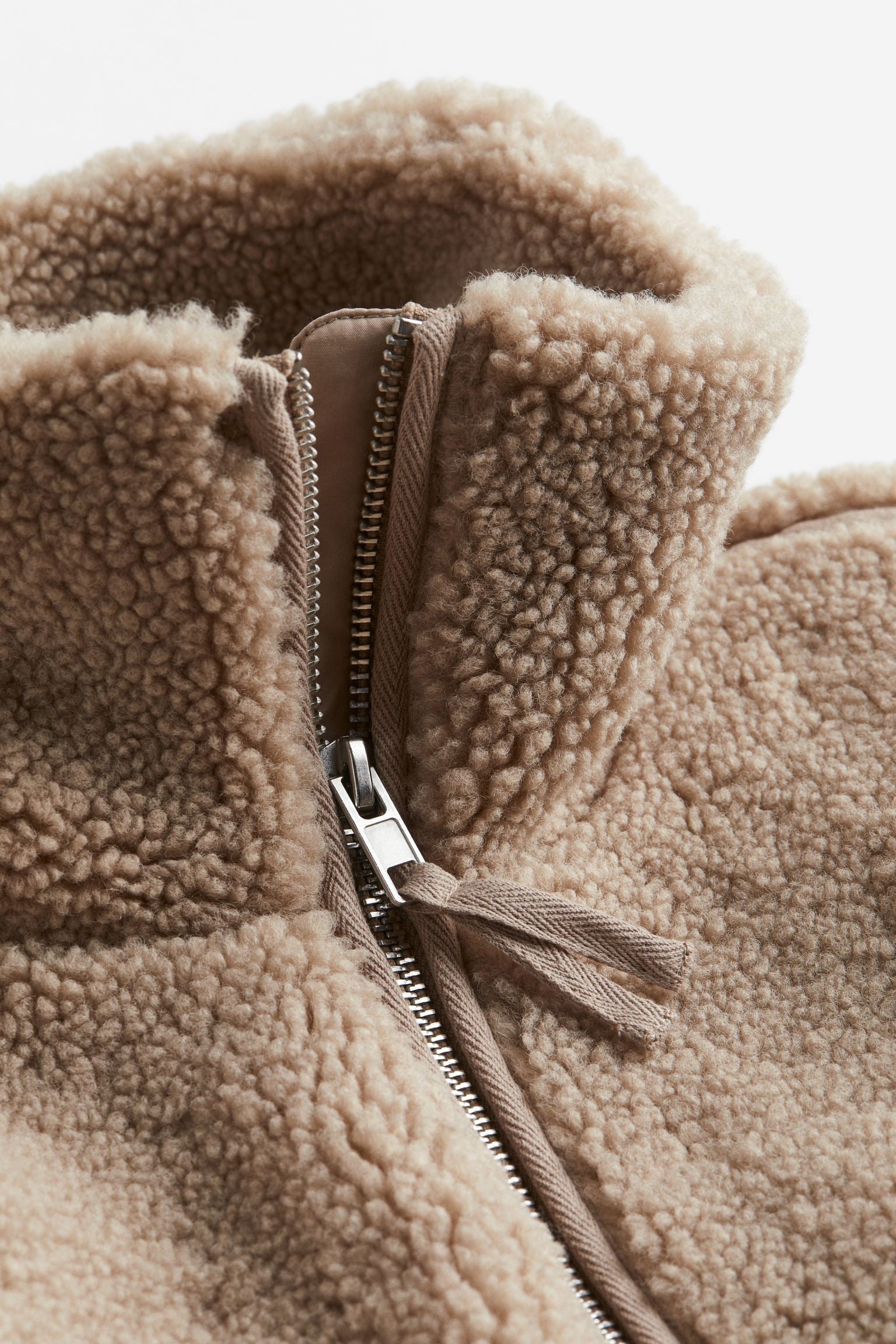Luvo | Veste Femme en Tissu Teddy – Col Montant et Design Doux