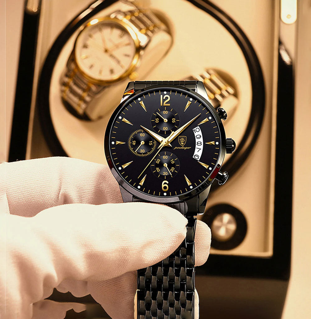 Luvo | Montre Élégante pour Homme avec Bracelet en Acier – Intemporelle et Raffinée