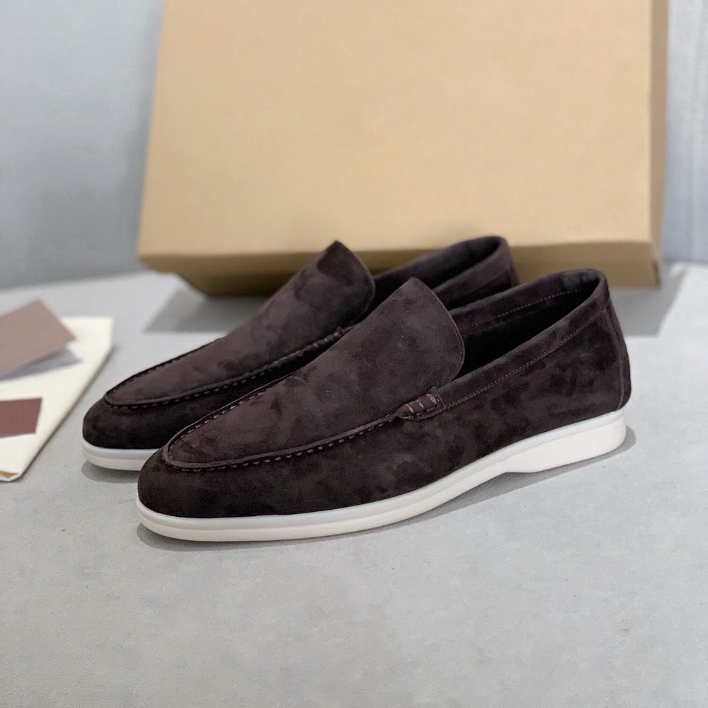 Luvo | Mocassins pour homme – Daim, design minimaliste et style Old Money