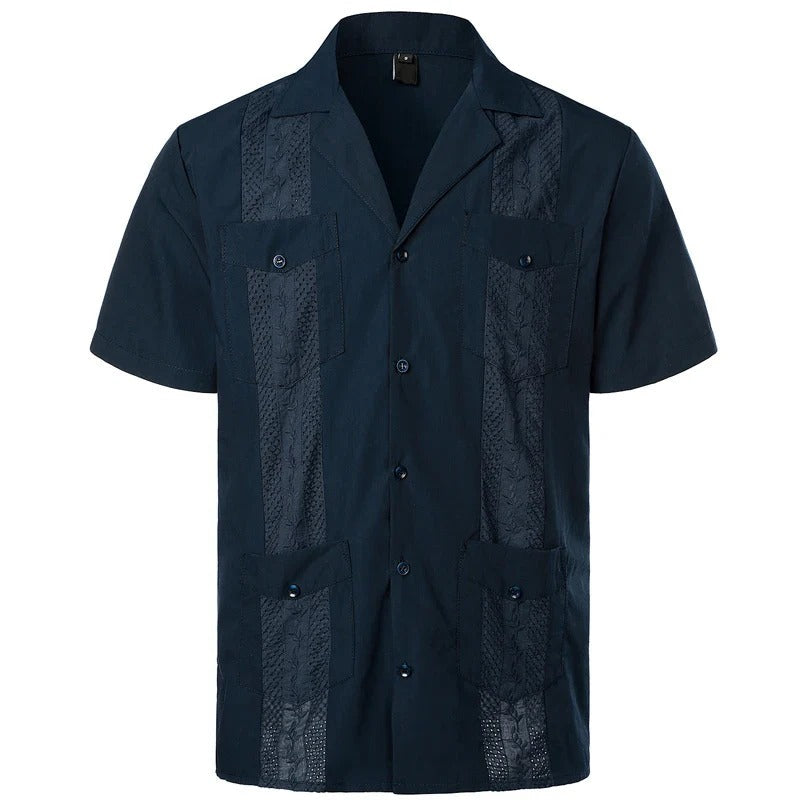 Luvo | Chemise Guayabera – Élégance Tropicale avec Broderies & Poches