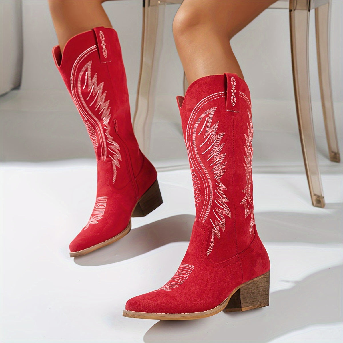 Luvo | Bottes cowboy pour femme à talon épais
