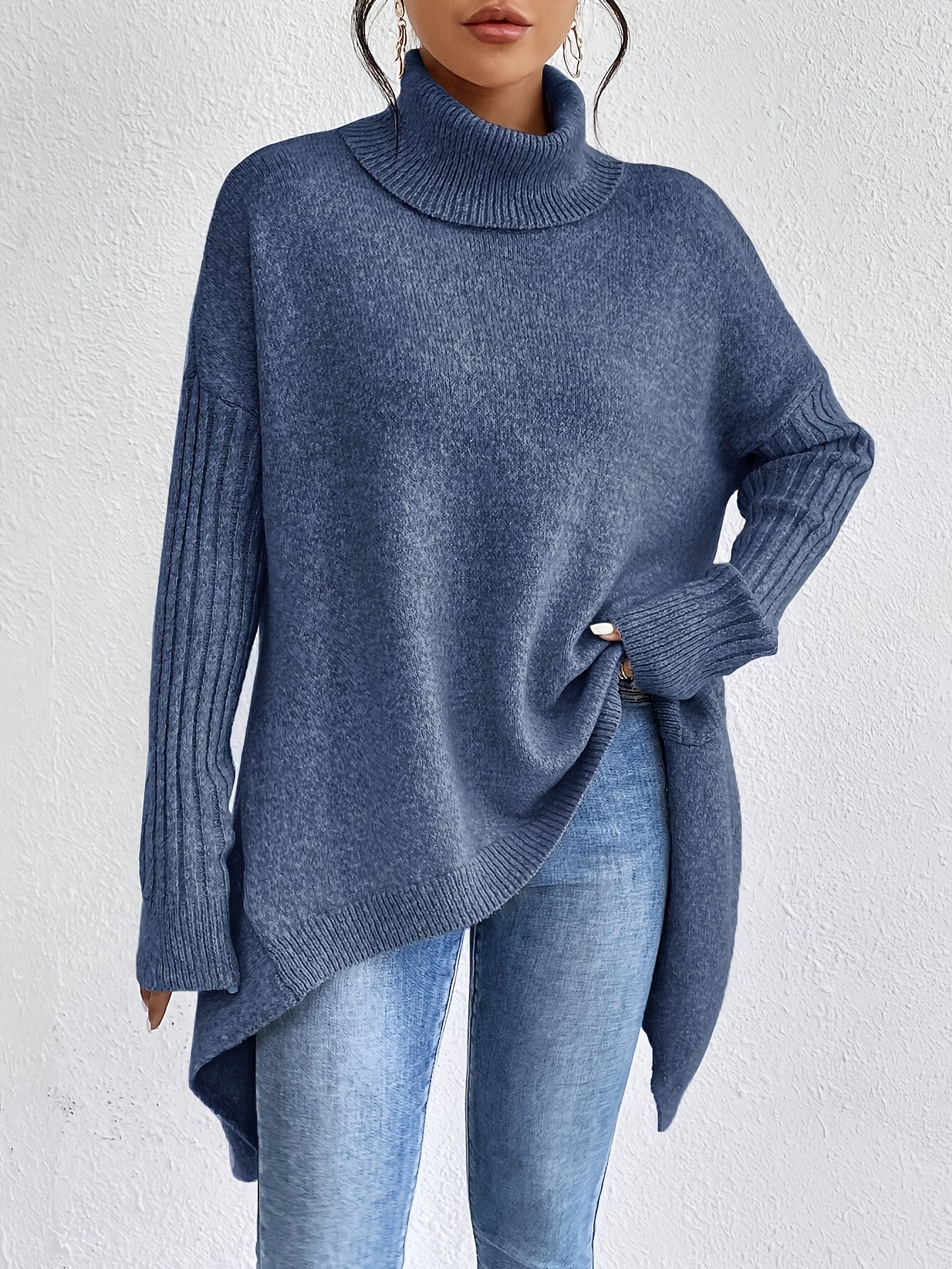Luvo | Pull à Col Roulé pour Femme – Coupe Oversize
