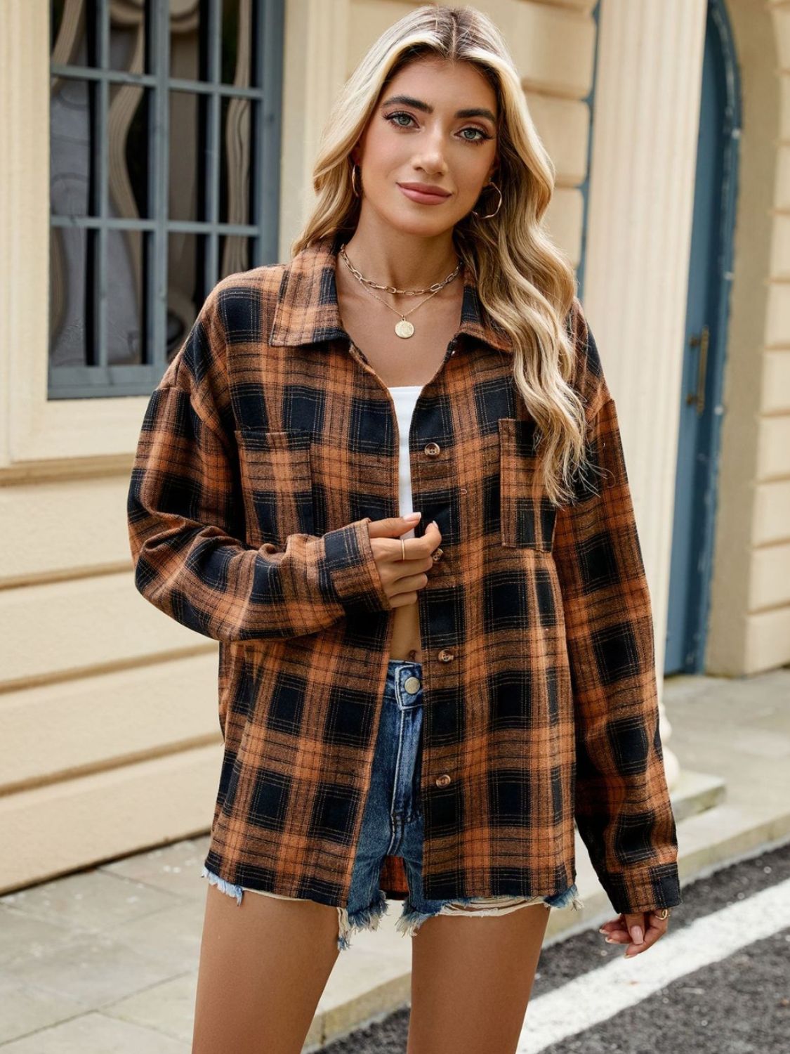 Luvo | Chemise à carreaux à manches longues pour femme